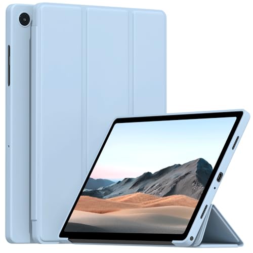 Ocricll Case for Samsung Galaxy Tab A8 10.5 Inch 2022 (Model: SM-X200/X205/X207), Slim Lightweight Trifold Stand Cover with Soft TPU Back Shell, Blue