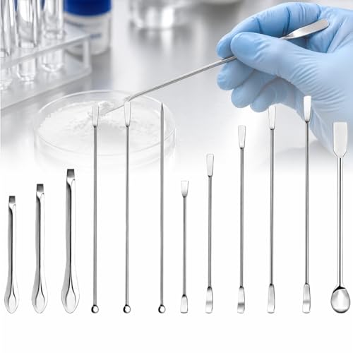 Stainless Steel Multipurpose Sampling Tool Set - Metal Mixing Sampler for Precise Handling, Durable Assorted Sizes Tool Kits for Versatile Use, 12 PCS