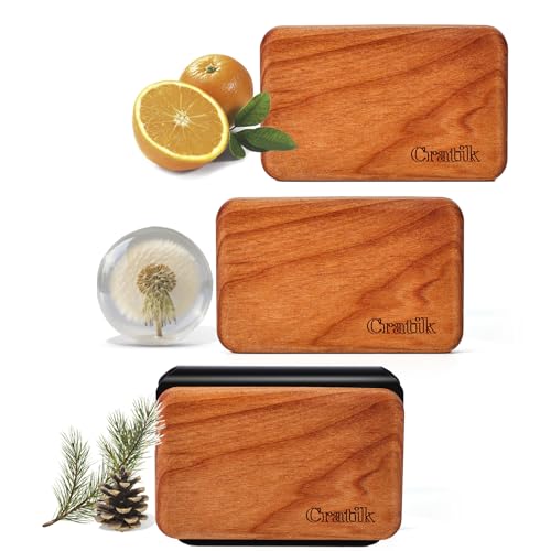Car Air Freshener - Wood Air Freshener - Car Odor Eliminator for Visor Clip-Variety Scent Refill, Vehicle Scent Diffuser for Cabin, Truck & SUV - Pack of 3 (Grove-Pine-Open air)-CLIP INCLUDED