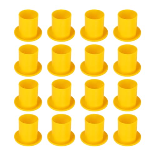 Tapas protectoras de plástico amarillo antidesgaste contra impactos en varillas de obra