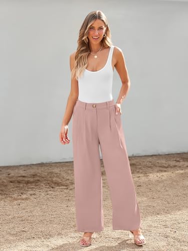 Image of LILLUSORY Womens Wide Leg Dress Work Flowy Pants Business Casual Outfits | 2026 Trousers, Dressy Slacks, High Waisted Palazzo, Professional Office Interview Clothes, Travel Wear