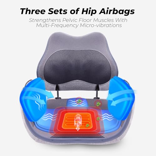 Image of Durafit91 Portable Chair Massager with Heat, Vibration | Full Back, Neck Support Massage Cushion | Electric Shiatsu Seat Massager for Pain Relief, Relaxation & Improved Blood Circulation| Home