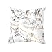 Motivo In Marmo Bianco Fodere per Cuscini 2 Pezzi Quadrate Federe Cuscini 40x40 cm/16x16 inch Morbido con Cerniera Invisibile Fodere Cuscini per Interni Divano Sedia Divano Letto Decorazioni