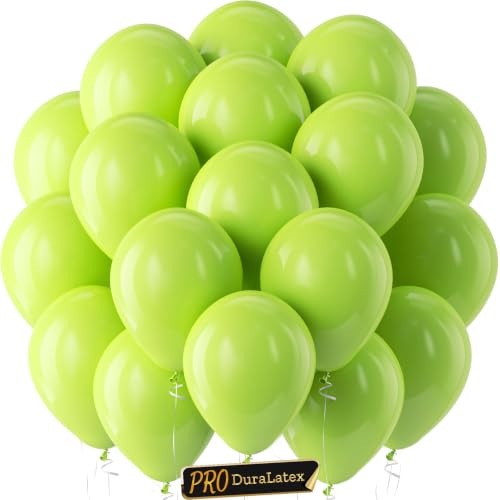 Image of Bezente Pro Duralatex Lime Green Extra-Thick Balloons 120 Pack 10 inch