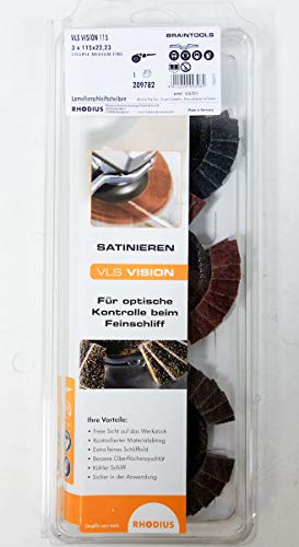 Rhodius 209782 VLS Vision Lamellenschleifscheibe Promo-Pack 115mm