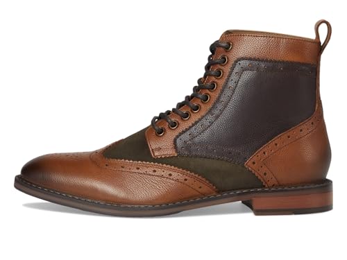 Stacy Adams Men's Finnegan Wingtip Boot Fashion, Olive Multi, 104