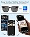 CJkao Smart Glasses with Camera, Bluetooth Music & Call, 800W HD Camera Glasses, 1080P Video Recording, Built-in ChatGPT Voice Assistant Control for Men Women (Black)