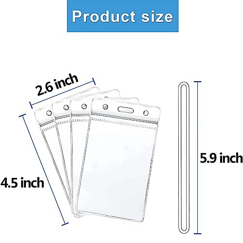 100 Pack Clear Luggage Tags Bag Tags Holder Identification Id Card Badge Holder With Luggage Tag Loop Straps For Business Travel And Office Supplies #TOP1