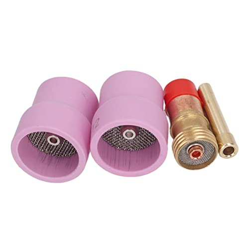 4Pcs Welding Cup Collet Set for WP 17 18 26 Argon Arc Welding TIG Accessories Welding Cup Collet SetTIG Welding Cup Collet SetWelding CupTIG Cup ReplacementTIG Welding