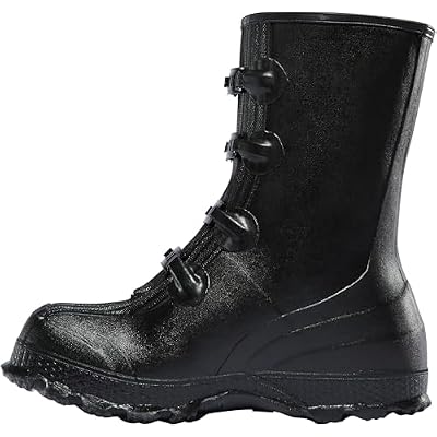 LaCrosse Z Series 11-Inch Overshoe Boots - Adjustable Metal Buckles for Waterproof Shoe Covers - Diamond Chevron Non-Slip Outsole for Men's Rain Boots - Easy Slip-On Overshoes
