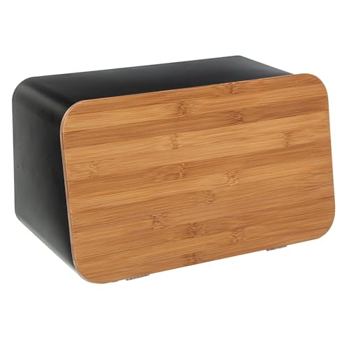 5 five simply smart 5five - Caja de pan y tabla moderna color negro 37 cm