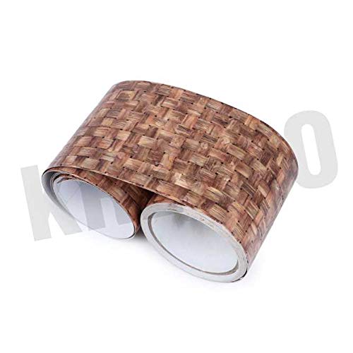 Image of KREEPO Waterproof Waist Line Wall Sticker Self Adhesive Baseboard Wallpaper Border Roll Decals Home Decor Film (Size 4Inch x 10m) (Wood-3)