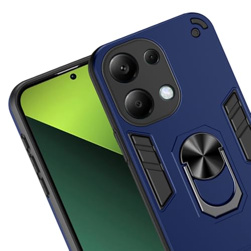 Image of amazon basics Kickstand Mobile Cover (360 Rotating Ring Holder) for Mi Redmi Note 13 Pro 5G (Blue)