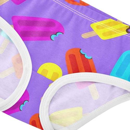 Cartoon Girls Underwear Toddlers 2t Cotton Girl Panties Cute Playful Purple Popsicles Ice Cream Briefs Kids Undies4