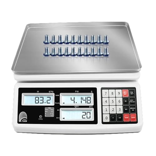 Counting Scale for Parts and Coins Lab Industrial Counting Scale 30kg/1g 15kg/0.5g Digital Balae Weighing and Counting Scale Gram Scale-30kg/1g