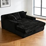 SJPVPYB Sofá cama individual de 150 cm, color negro