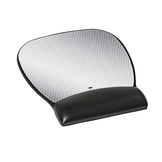 3M Precise Mouse Pad with Gel Wrist Rest, Soothing Gel Comfort with Durable, Easy to Clean Leatherette Cover, Optical Mouse Performance, 9.2" x 8.7", Black (MW310LE)