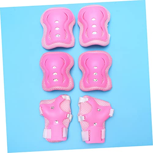 image for Kisangel 6pcs/1 Set Kid Skateboard Motorcycle Suit Knee Pads for Kids 