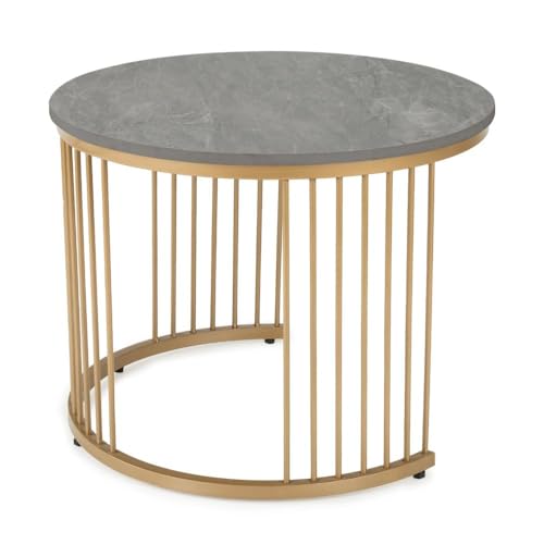 Image of Wakefit Mocha Coffee Table I Marble Finish I Vitrified Tile Top I Omani Grey