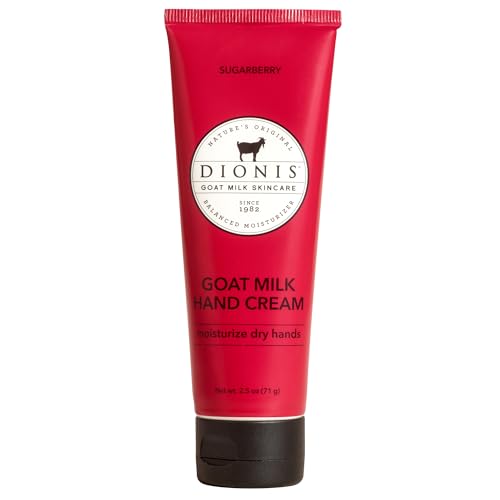 Dionis Goat Milk Hand Cream Moisturizing Lotion for Dry Skin Safe for Sensitive Skin - Sugarberry 2.5 oz
