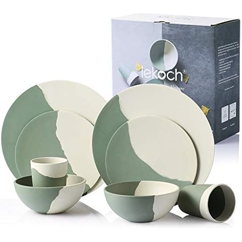LEKOCH 8-Piece Bamboo Tableware Set Cover