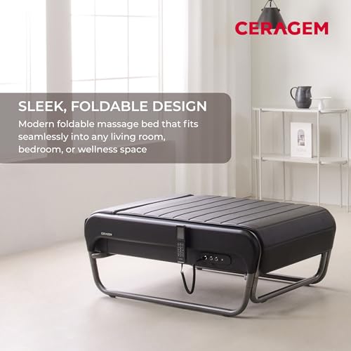 Image of CERAGEM V5, Therapeutic Thermal Massager @Home, Spinal Care Management, FDA Cleared Class II Medical Device, Patented Spinal Scan Technology Customized Massage (Black)