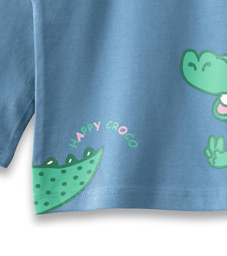 Image of YUV Infant Boys 100% Cotton Regular Fit Full Sleeve Printed T-Shirts, Pack of 5