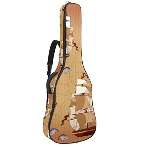 Hondank Housse pour guitare acoustique – Noir et blanc – Motif pirate nautique – 1 cm d’épaisseur, Multicolore 06, 42… - Les Beatles, Paul McCartney, John Lennon, RIngo Starr, George Harrison Hondank Housse pour guitare acoustique - Noir et blanc - Motif pirate nautique - 1 cm d'épaisseur, Multicolore 06, 42…