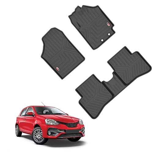 Image of GFX Life Long Car Floor Mats for Toyota Etios Liva (2011 Onwards) | Heavy Duty 3D Custom Fit Mats | All Weather Waterproof Anti-Slip Car Foot Mats | Easy Clean Premium Interior Protection