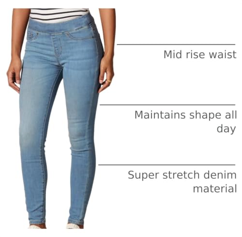 Image of Amazon Essentials Women's Skinny Fit Mid-Rise Stretch Pull-On Jegging with Pockets - Discontinued Colors