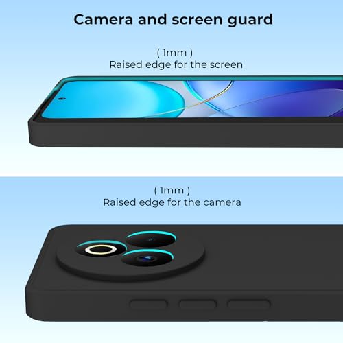 Image of A rtistque Back Cover Case for Realme P3 Pro 5G with Camera Protection | Shockproof TPU | Stylish Protective Design | Slim Fit | Ultra Matte | Realme P3 Pro Back Cover - Black