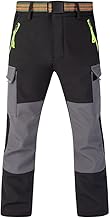 Hpbygstae Pantalon thermique imperméable pour garçons et filles, pantalon de neige, pantalon d'extérieur d'hiver, pantalon cargo doublé, pantalon de ski softshell pour enfants