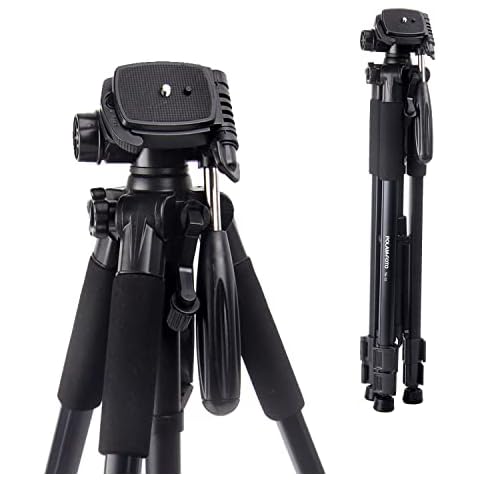 POLAM-FOTO 160cm/63” Kamera Stativ,Aluminiumlegierung,Kompakt Leichtes Stativ Cover