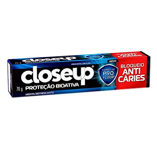 Creme Dental com Flúor Menta Refrescante Closeup Proteção Bioativa Bloqueio Anticáries Caixa 70g, Close Up