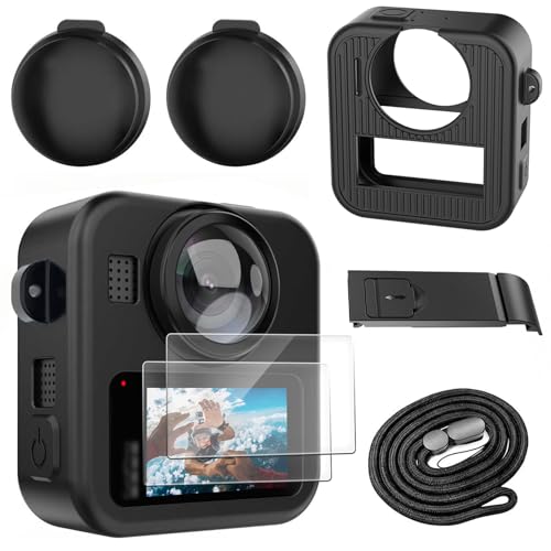 Silicone Protective Case for GoPro Max 2 with Open-Vent Design (Black)