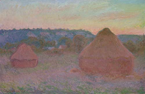 Impression sur toile haut de gamme Monet meules de blé décoration grand format