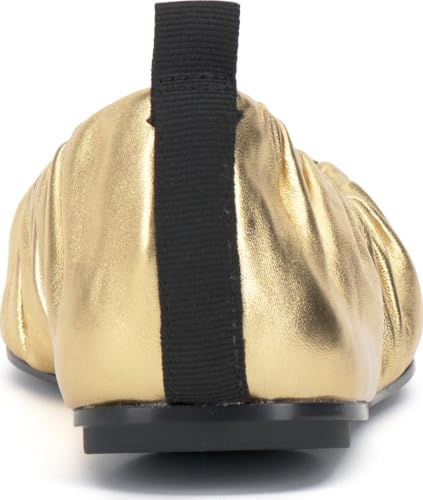 Vince Camuto Women's Verline Mary Jane Flat, True Gold/Black, 9.53