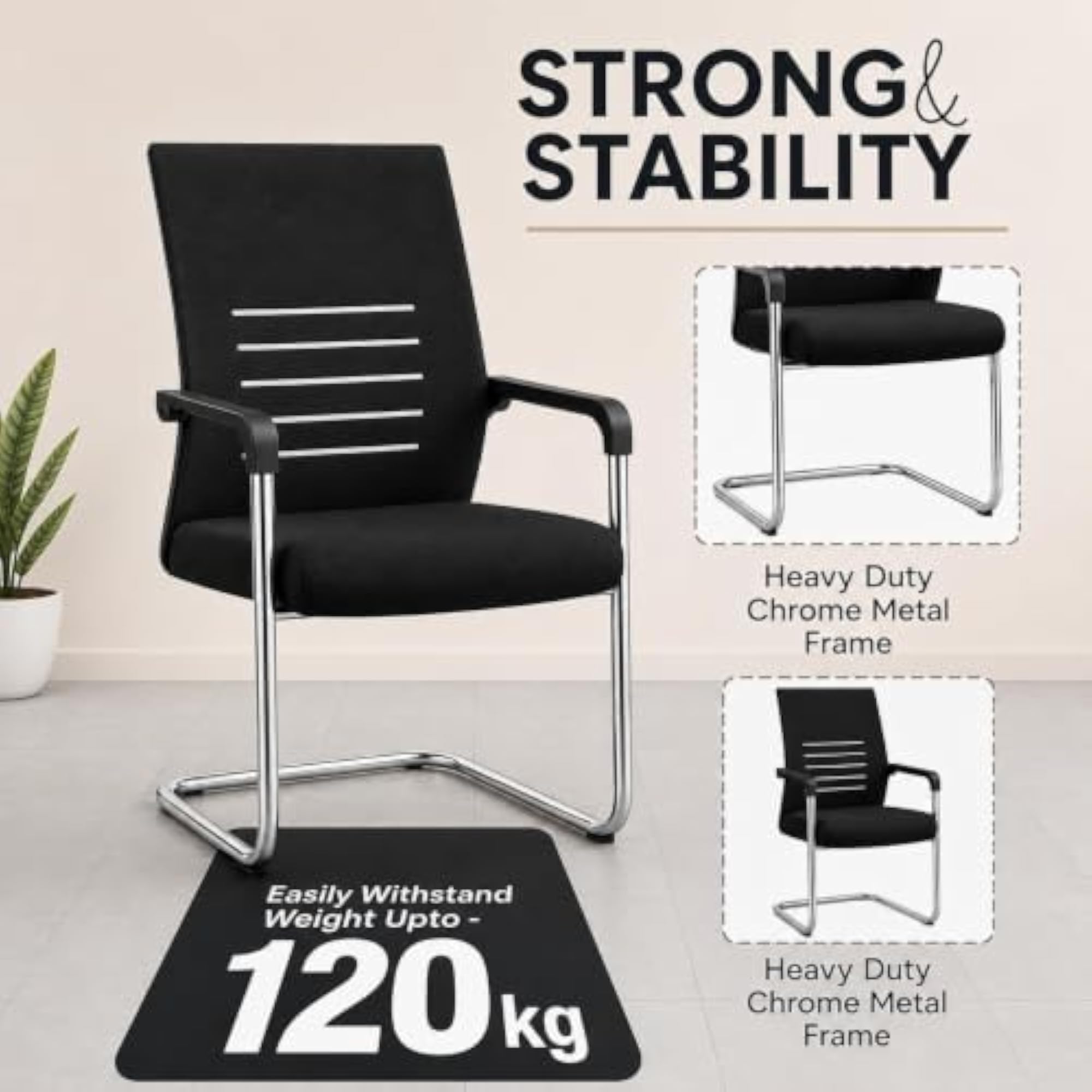 WorkElite Ergonomic Office Chair with Breathable Fabric Back