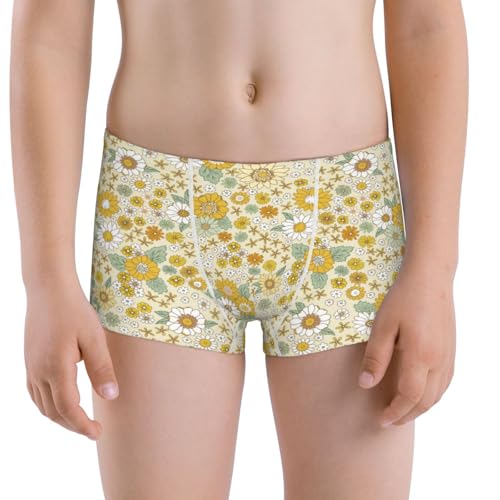 Boys' Cotton Boxer Brief Soft Underwear-Cute Sunflower
