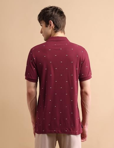 Image of U.S. POLO ASSN. Printed Regular Fit Polo T Shirts for Men - 100% Cotton, Half Sleeves Mens Tshirt