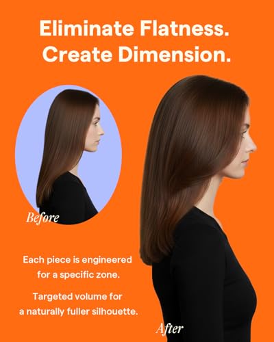 Image of Full Shine Medium Brown Clip in Extensions Human Hair | Clip in Brown Hair Extensions, Smooth Blend, for Work, 14 Inch 3 Pcs 60g