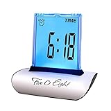FIVE0EIGHT Digital Alarm Clock Small Table Desk Clock with 3.3'' LCD Display and 7 Color Changing for Kids, Bedroom, Travel