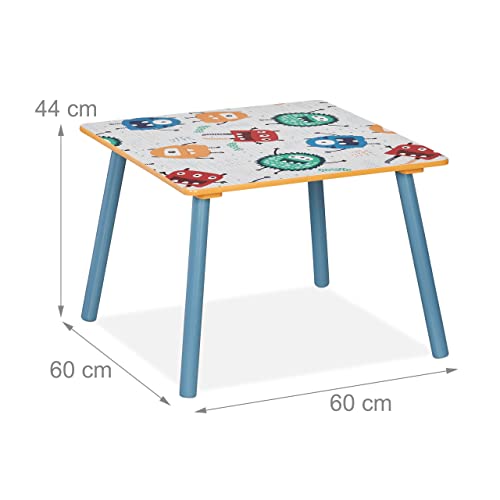 Table enfant avec 2 chaises pour aménager un coin salon multicolore ludique