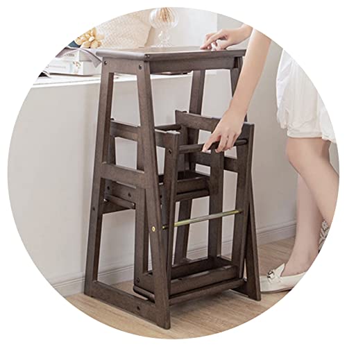 Taburetes plegables de escalera en madera maciza con acabado Premium para salón 2