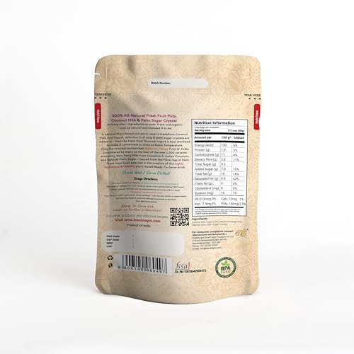 Image of HandS Dairy-Free Coconut Yogurt with Mango | Vegan & Plant-Based Yogurt Drink with Real Fruit Pulp & Palm Sugar | No Preservatives | 200g Cup (Pack of 1)