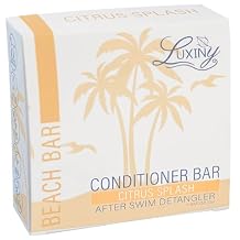 Luxiny Natural Conditioner Bars for Hair, Made in USA, a Sulfate Free Conditioner Bar for up to 70 Uses at Home or as a Travel Conditioner All Hair Types, 50g Citrus Splash