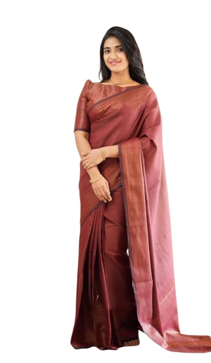 Women's Stunning Kanjivaram Silk Saree with Elegant Silver Zari Border and Soft Luster Chic Monochrome Ethnic Drape-image-49