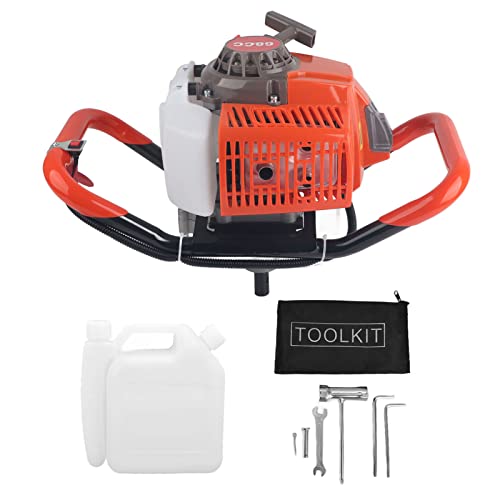 Tyenaza Escavatore a coclea 68CC Powerhead, trivella a Spirale elettrica a 2 Tempi con Kit di Attrezzi per piantare Piante da Giardino in Fattoria