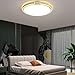 Gold Round LED Ceiling Light, Nordic Ultra-Thin 2.3 Inch, Adjustable Three-Color Flush Mount Fixture for Living Room, Balcony, Bedroom (52cm)(42cm)