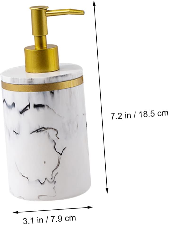 5 Pcs Resin Bathroom Supplies Set Marbling Mouthwash Cups Toothbrush Holder Elegant Design for Home Decor Convenient Liquid Pump Bottles for Soap Lotion Stylish Accessories for Any